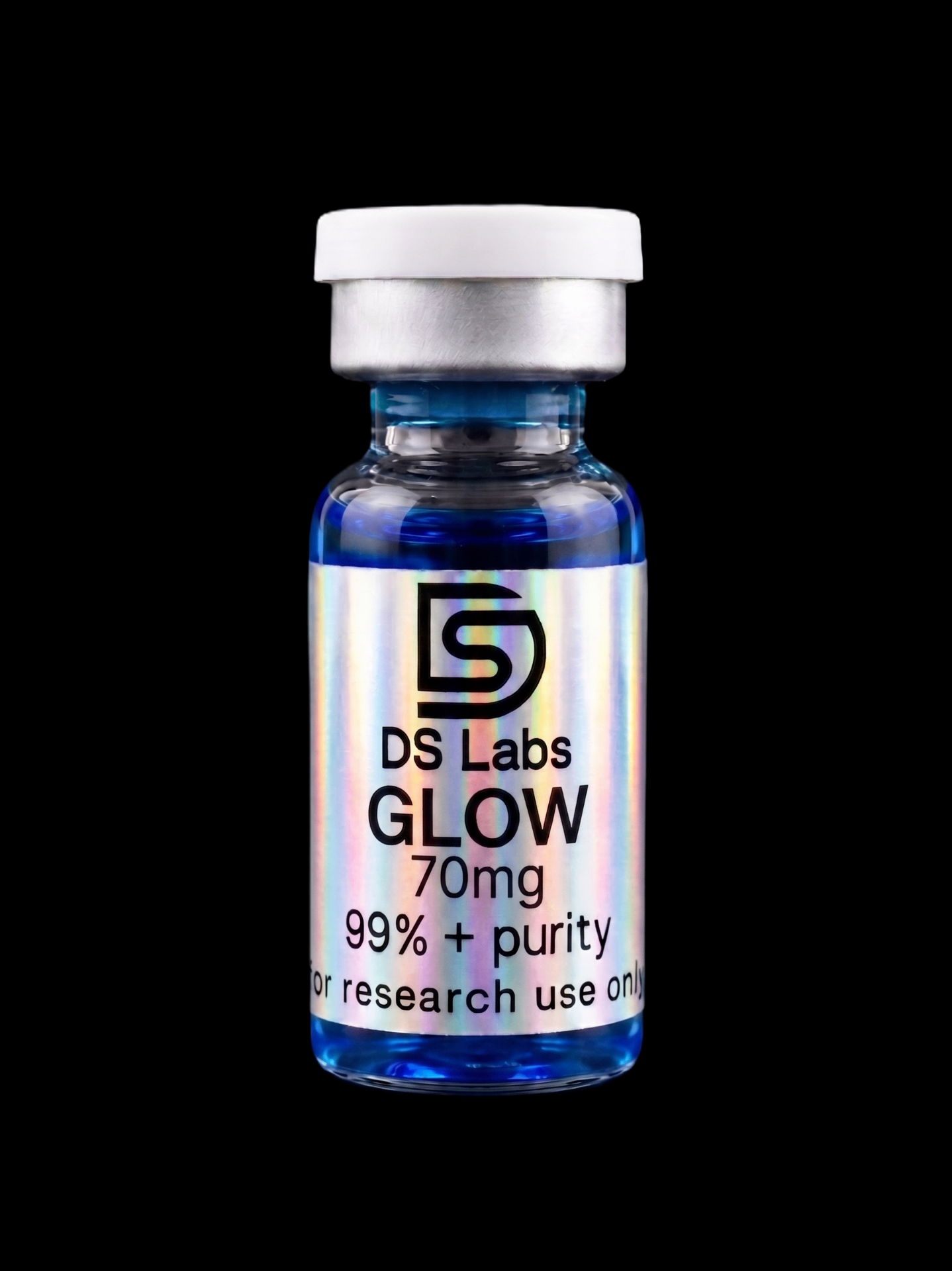 GLOW research peptide vial