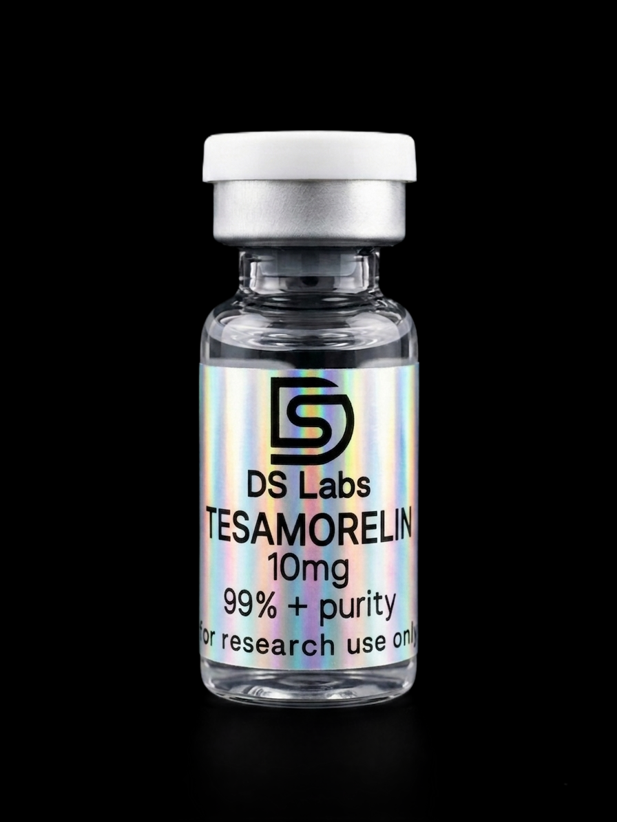 Tesamorelin research peptide vial